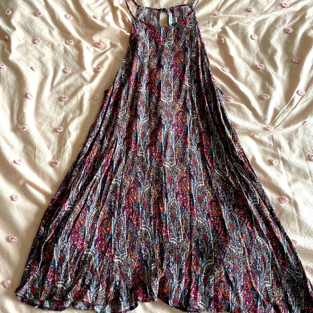American Eagle Patterned High-Neck Shift Dress
